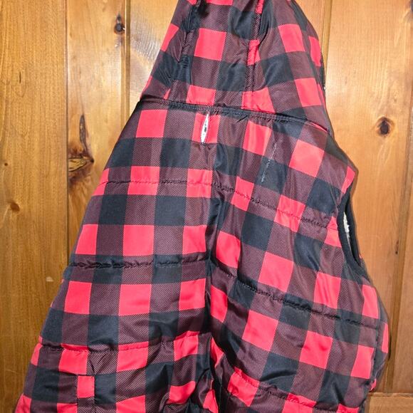 Plaid Red and Black Dog Jacket - Picture 2 of 6